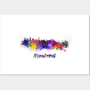 Montreal skyline in watercolor Posters and Art